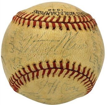 1946 St. Louis Cardinals World Champions Team Signed Baseball (28 signatures)